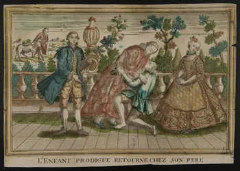 imagerie ancienne L'ENFANT PRODIGUE RETOURNE CHEZ SON PERE 1953.12.138  Photo