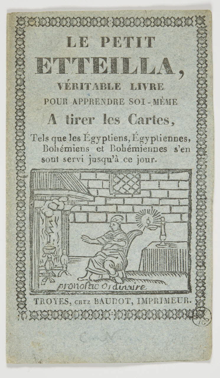 estampe LE PETIT  ETTEILLA,  VERITABLE LIVRE  POUR APPRENDRE SOI-MÊME  A tirer les Cartes 1953.12.145 Photo