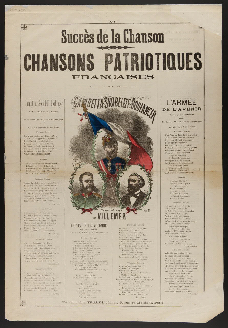 estampe CHANSONS PATRIOTIQUES 1953.12.148 Photo