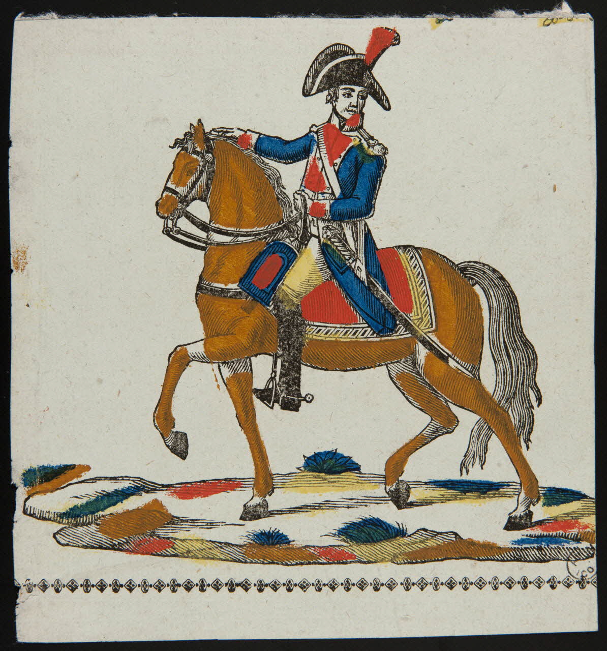 Pierre-François Godard ; Jean François Joseph Hurez imagerie ancienne Cavalier Cambrai 1810-1814 1953.12.153 Photo