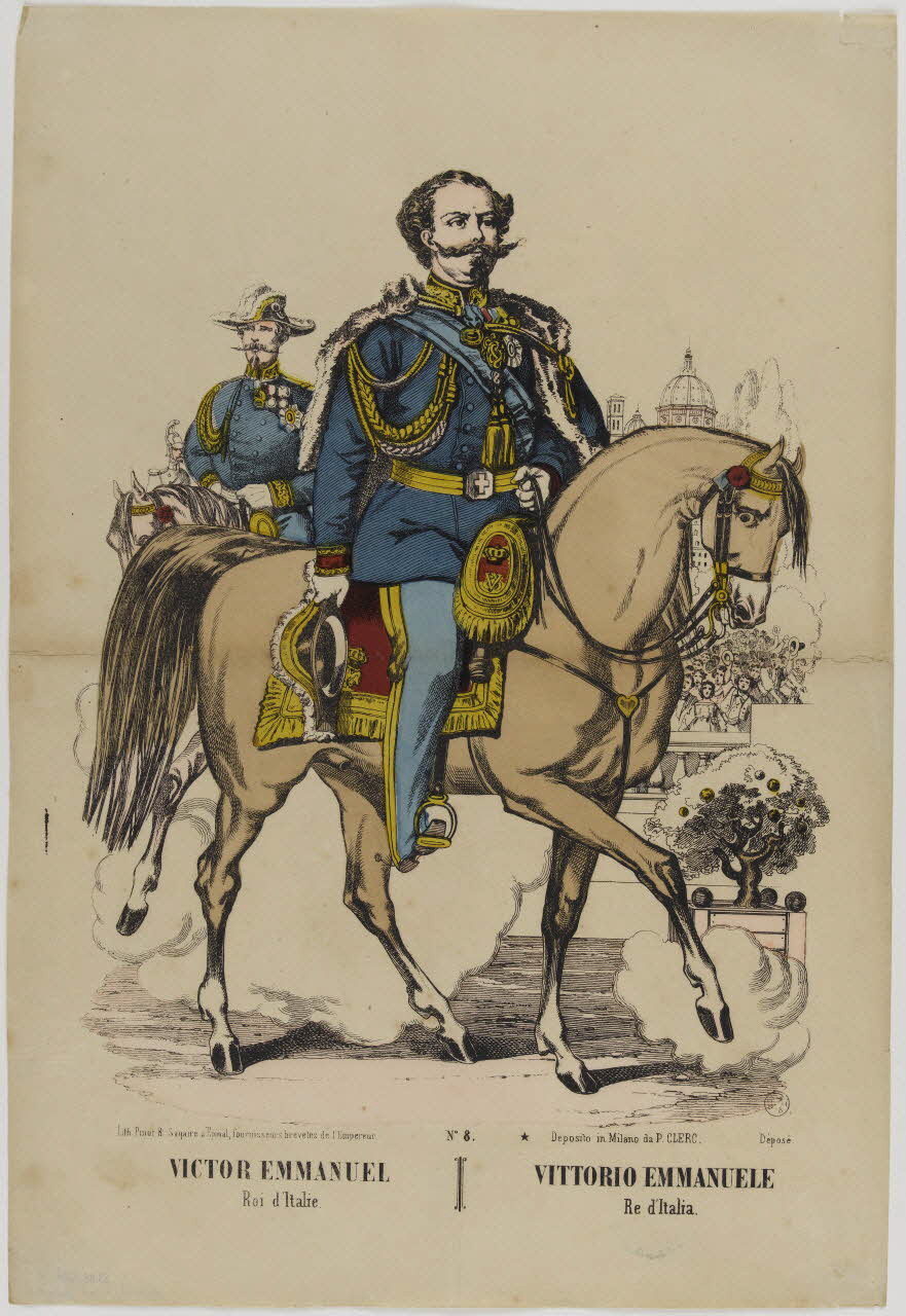 estampe VICTOR EMMANUEL  Roi d'Italie. 1953.86.1028 Photo RMN-Grand Palais (Mucem)