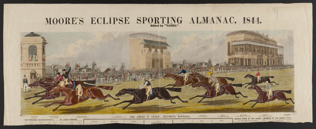 estampe MOORE'S ECLIPSE SPORTING ALMANAC, 1844. 1953.12.164 Photo