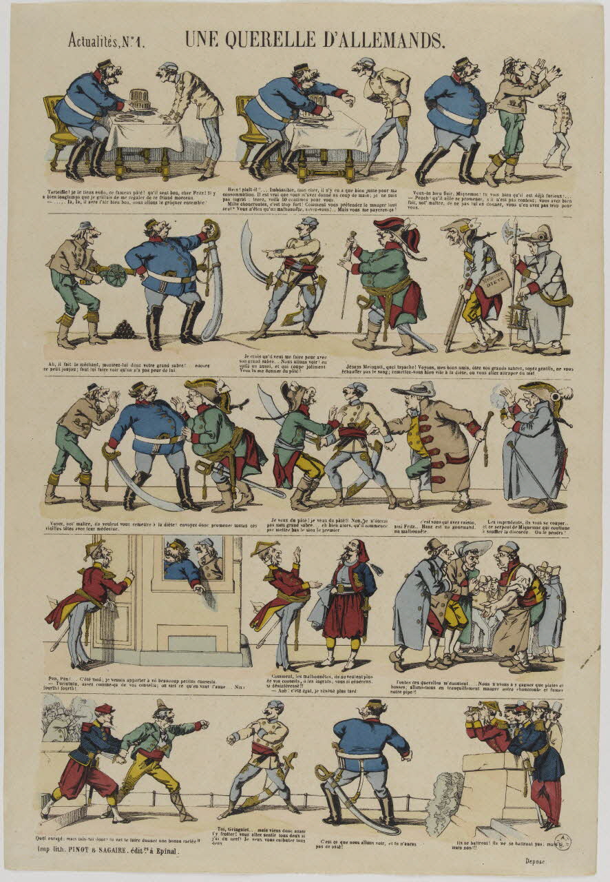 estampe UNE QUERELLE D'ALLEMANDS. 1953.86.1077 Photo RMN-Grand Palais (Mucem)