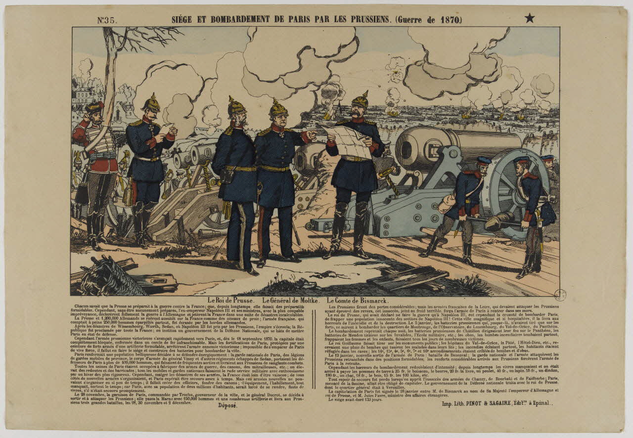 estampe SIEGE ET BOMBARDEMENT DE PARIS PAR LES PRUSSIENS. (Guerre de 1870.) 1953.86.1159 Photo RMN-Grand Palais (Mucem)