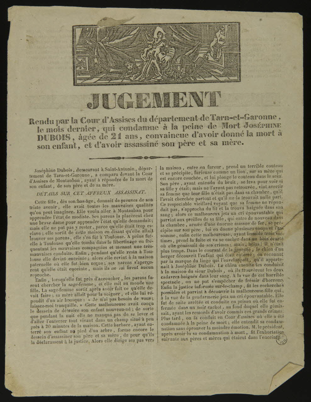 Gaude veuve canard JUGEMENT Nîmes 1837 1953.12.171 Photo