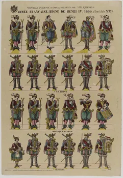 estampe ARMEE FRANCAISE, REGNE DE HENRI IV, 1600. 1953.86.1272  Photo RMN-Grand Palais (Mucem)