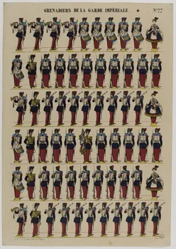 Pinot et Sagaire estampe GRENADIERS DE LA GARDE IMPERIALE. Lorraine, France 1860-1872 1953.86.1663 Photo RMN-Grand Palais (Mucem)