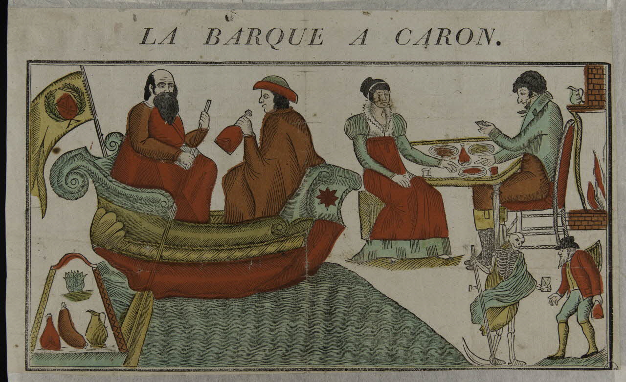 imagerie ancienne LA BARQUE A CARON. Lorraine, France 1837 1953.12.45 Photo