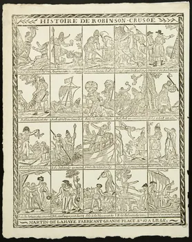 Henri Josué Porret ; Henri Alexandre Joseph Martin-Delahaye imagerie ancienne HISTOIRE DE ROBINSON CRUSOE 1802-1833 1953.12.46 Photo