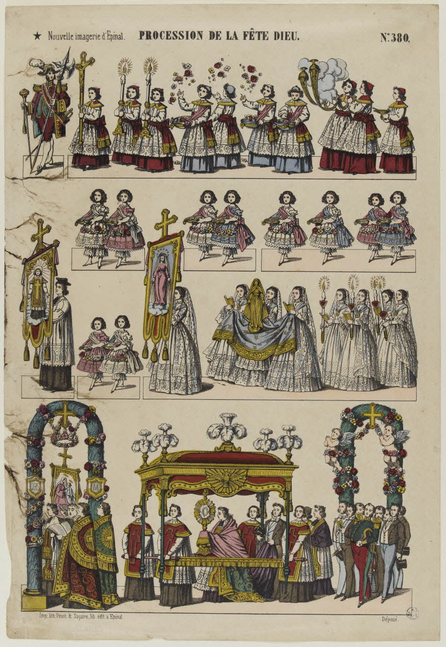 estampe PROCESSION DE LA FETE DIEU. 1953.86.193 Photo RMN-Grand Palais (Mucem)