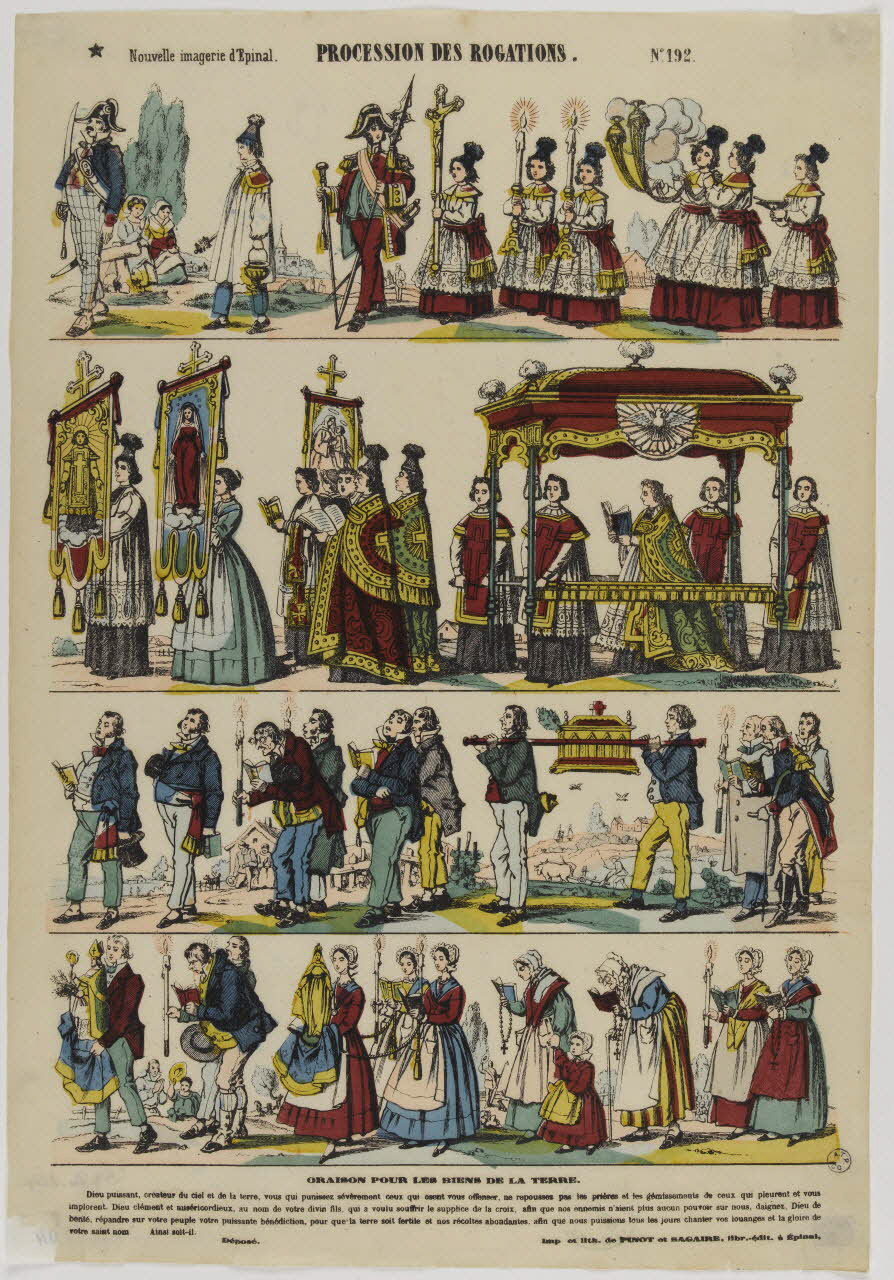 estampe PROCESSION DES ROGATIONS. 1953.86.204 Photo RMN-Grand Palais (Mucem)