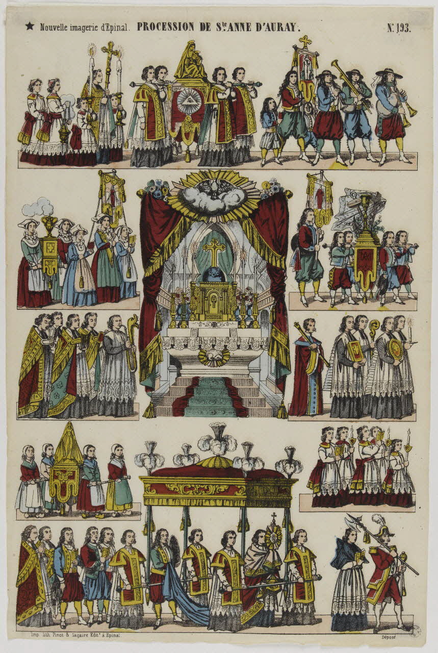 estampe PROCESSION DE Ste. ANNE D'AURAY. 1953.86.208 Photo RMN-Grand Palais (Mucem)