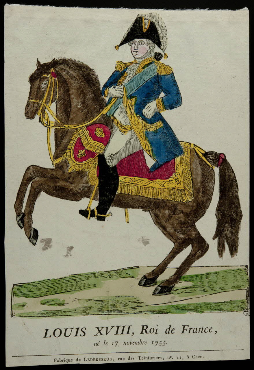 Ledresseur Jacques-Casimir-Armand imagerie ancienne LOUIS XVIII, Roi de France,  né le 17 novembre 1755. Caen 1805-1815 1953.12.6 Photo