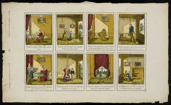Antoine Thiébault ; Jean-Baptiste Castiaux ; Simon-François Blocquel imagerie ancienne Une petite fille obéissante Lille 1829-1837 1953.12.70 Photo