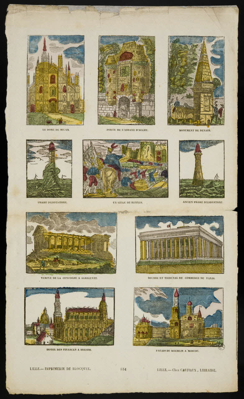 Jean-Baptiste Castiaux ; Simon-François Blocquel imagerie ancienne Vues d'architecture Lille 1809-1837 1953.12.73 Photo