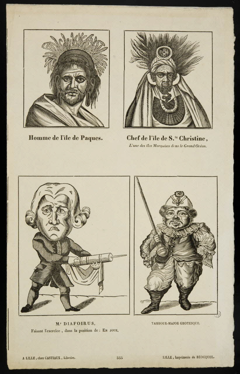 Henri Désiré Porret ; Jean-Baptiste Castiaux ; Simon-François Blocquel imagerie ancienne Portraits d'homme Lille 1820-1837 1953.12.78 Photo