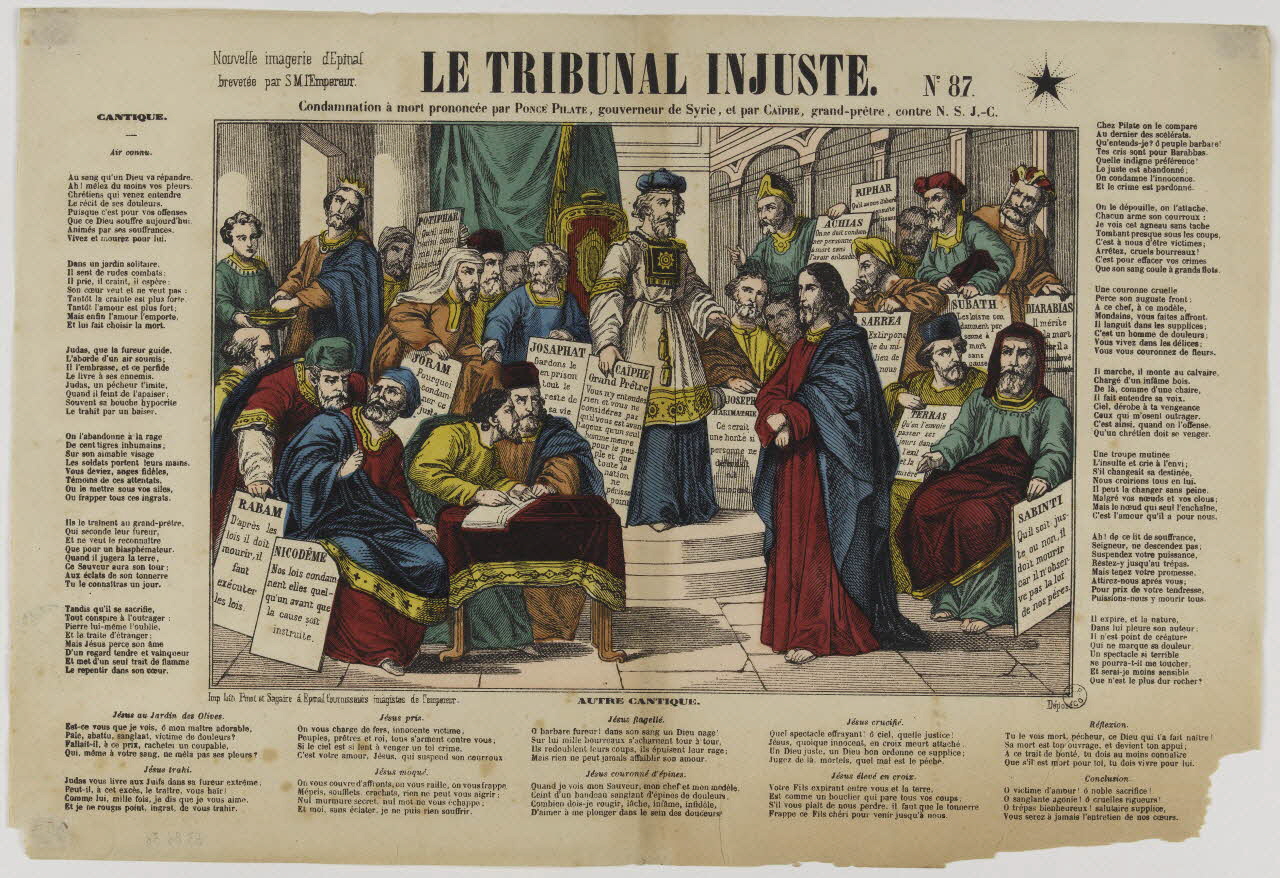 estampe LE TRIBUNAL INJUSTE. 1953.86.36 Photo RMN-Grand Palais (Mucem)