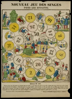 estampe NOUVEAU JEU DES SINGES  POUR LES ENFANTS. 1953.13.11 Photo