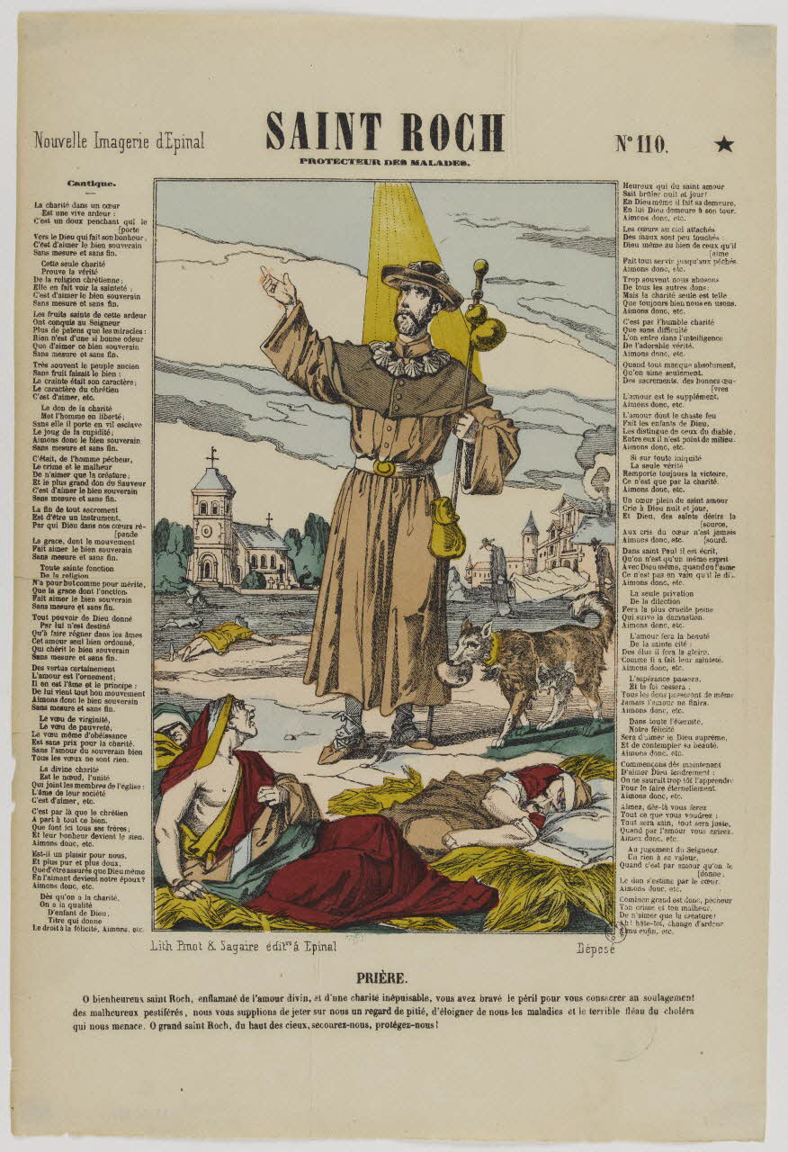 estampe Saint Roch protecteur des malades 1953.86.391 Photo RMN-Grand Palais (Mucem)