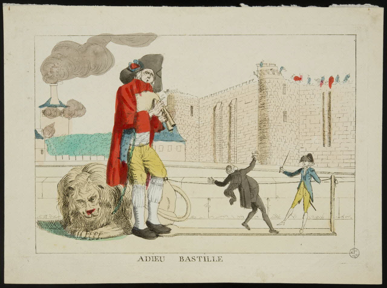 imagerie ancienne ADIEU BASTILLE France 1789 1953.13.4 Photo