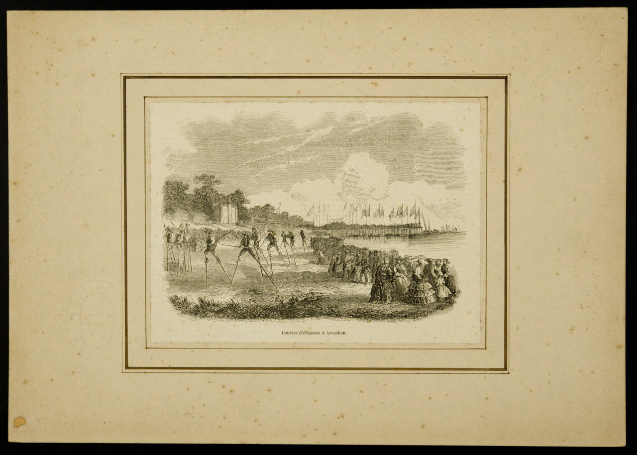 estampe Courses d'échasses à Arcachon. D1953.15.125 Photo