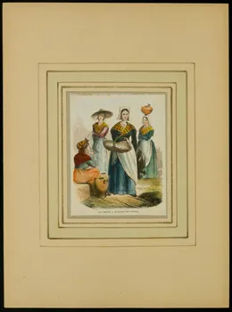 estampe Les Landes. - Costumes des femmes. D1953.15.133 Photo