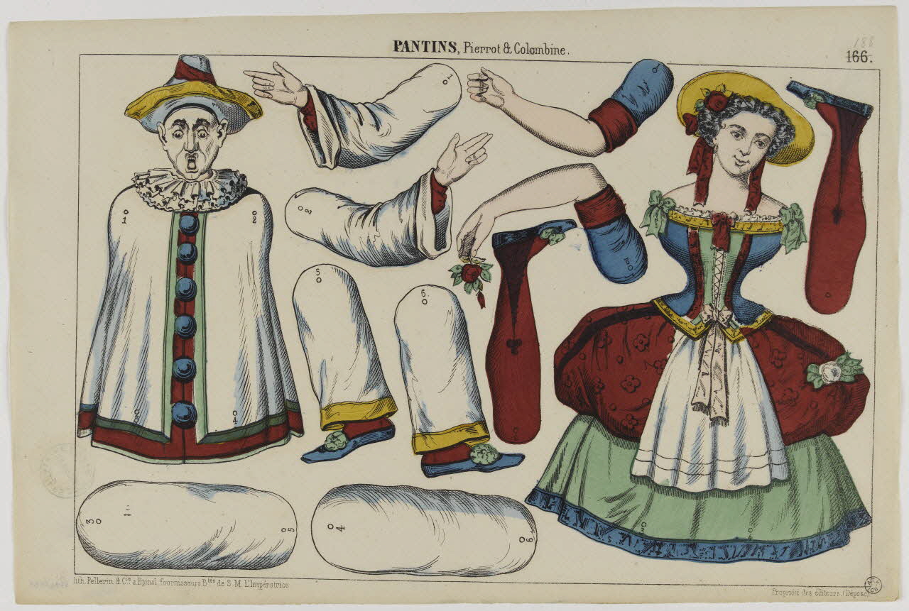 estampe PANTINS, Pierrot & Colombine. 1953.86.4284  Photo RMN-Grand Palais (Mucem)