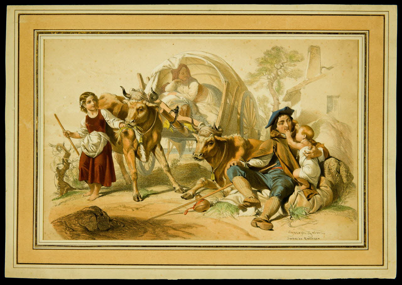 estampe Char à boeufs D1953.15.153 Photo