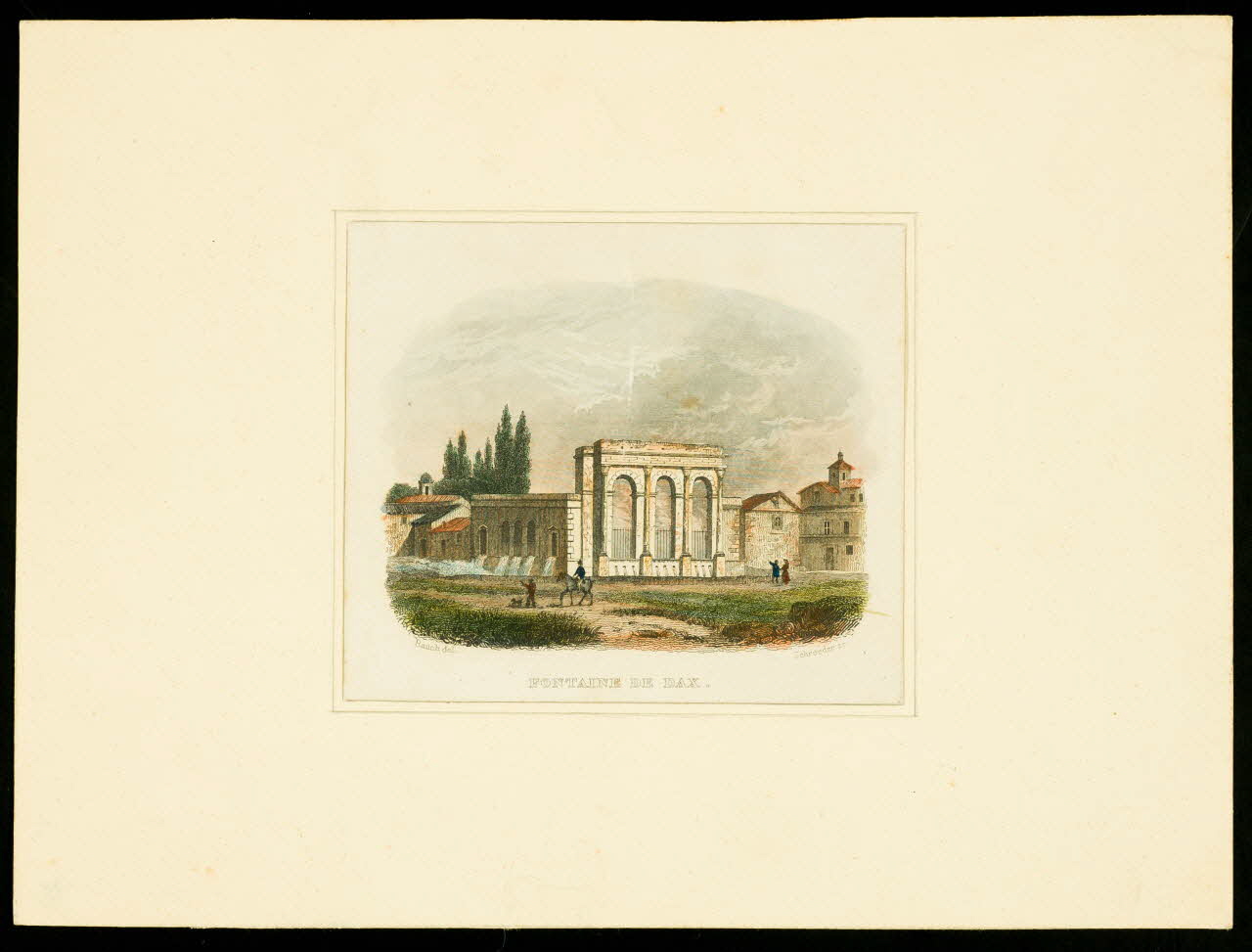 estampe FONTAINE DE DAX. D1953.15.157 Photo