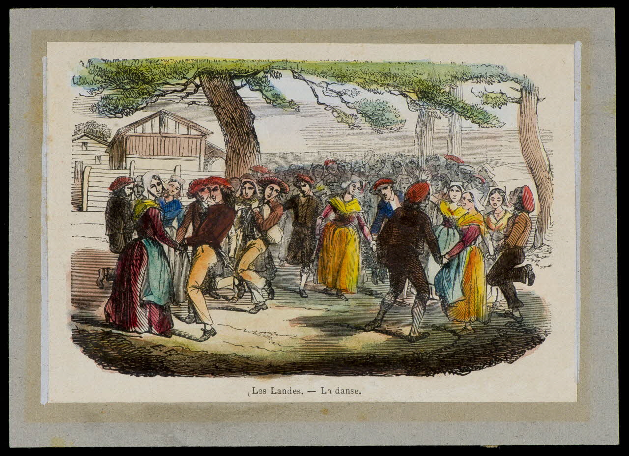 estampe Les Landes. - La danse. D1953.15.158 Photo