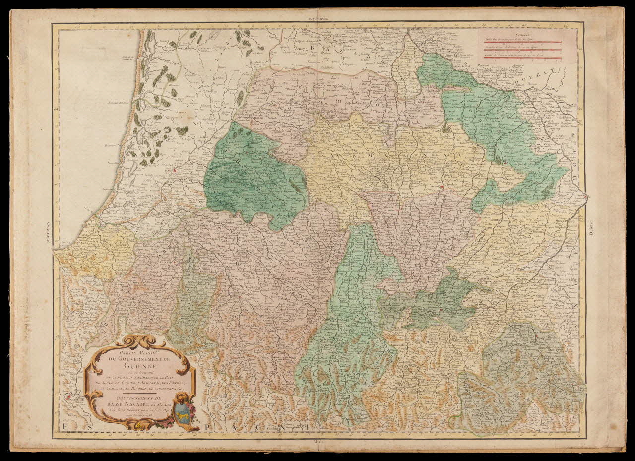 estampe PARTIE MERIDILE.  DU GOUVERNEMENT DE  GUIENNE D1953.15.171 Photo