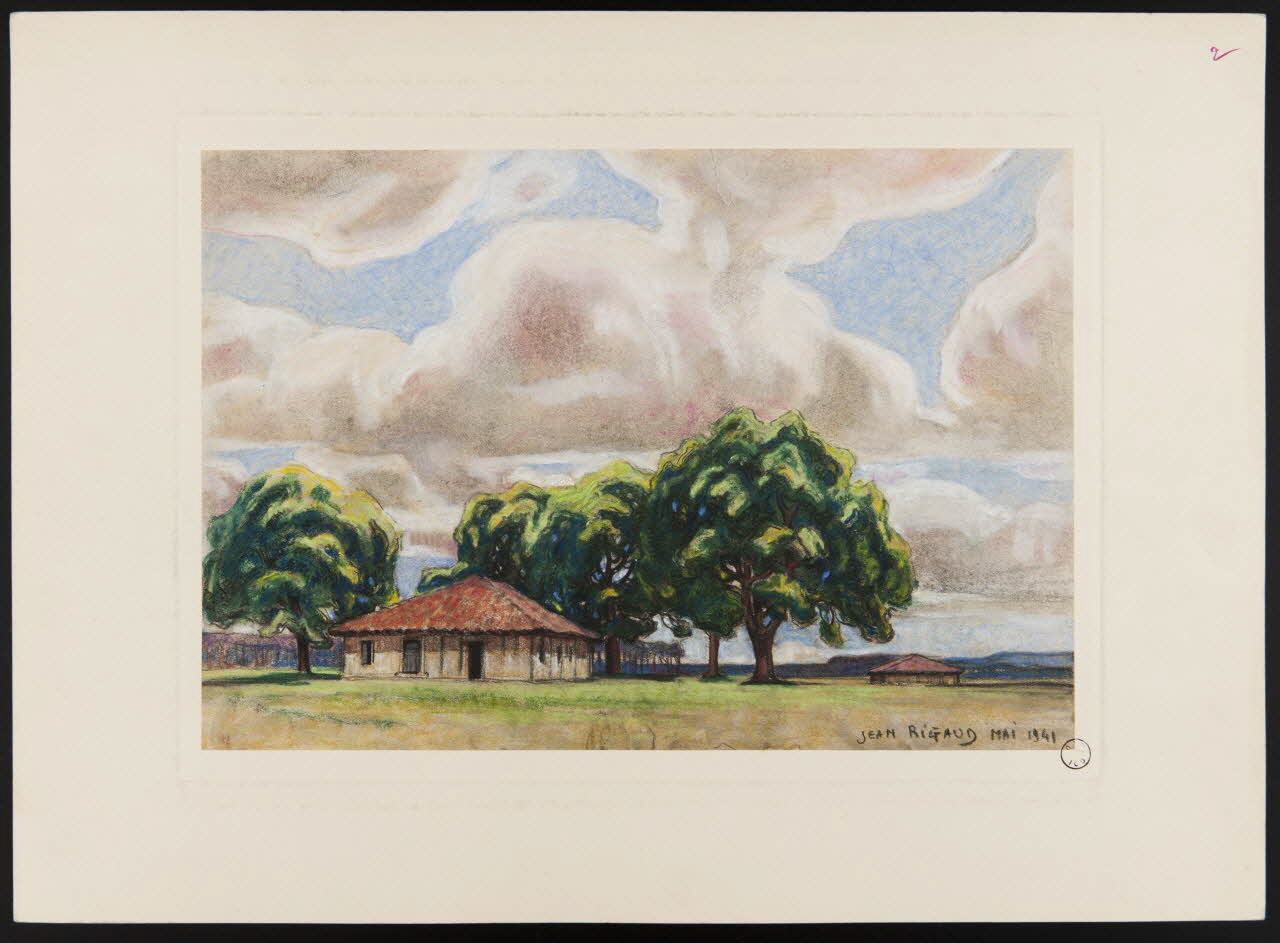 Rigaud Jean dessin Maison et paysage des Landes 1941 D1953.15.182 Photo