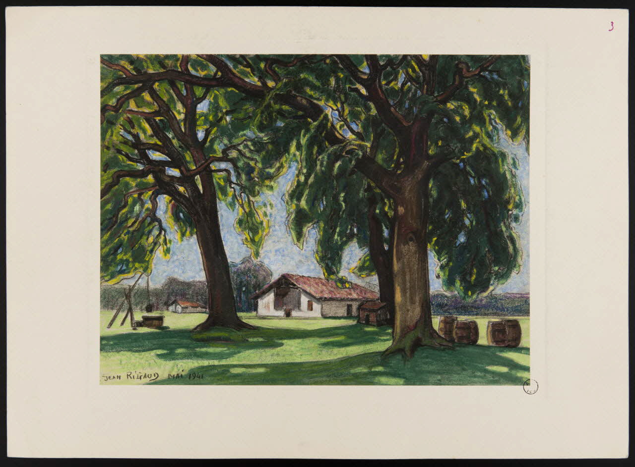 Rigaud Jean dessin Ferme landaise 1941 D1953.15.183 Photo