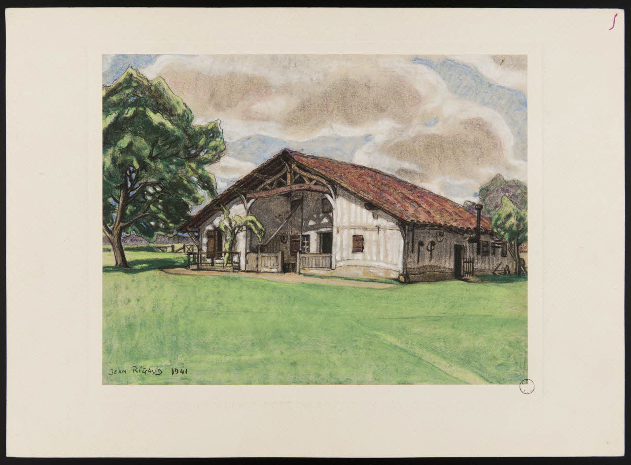 Rigaud Jean dessin Métairie à Saint-Sever-Luxey, Landes 1941 D1953.15.185 Photo