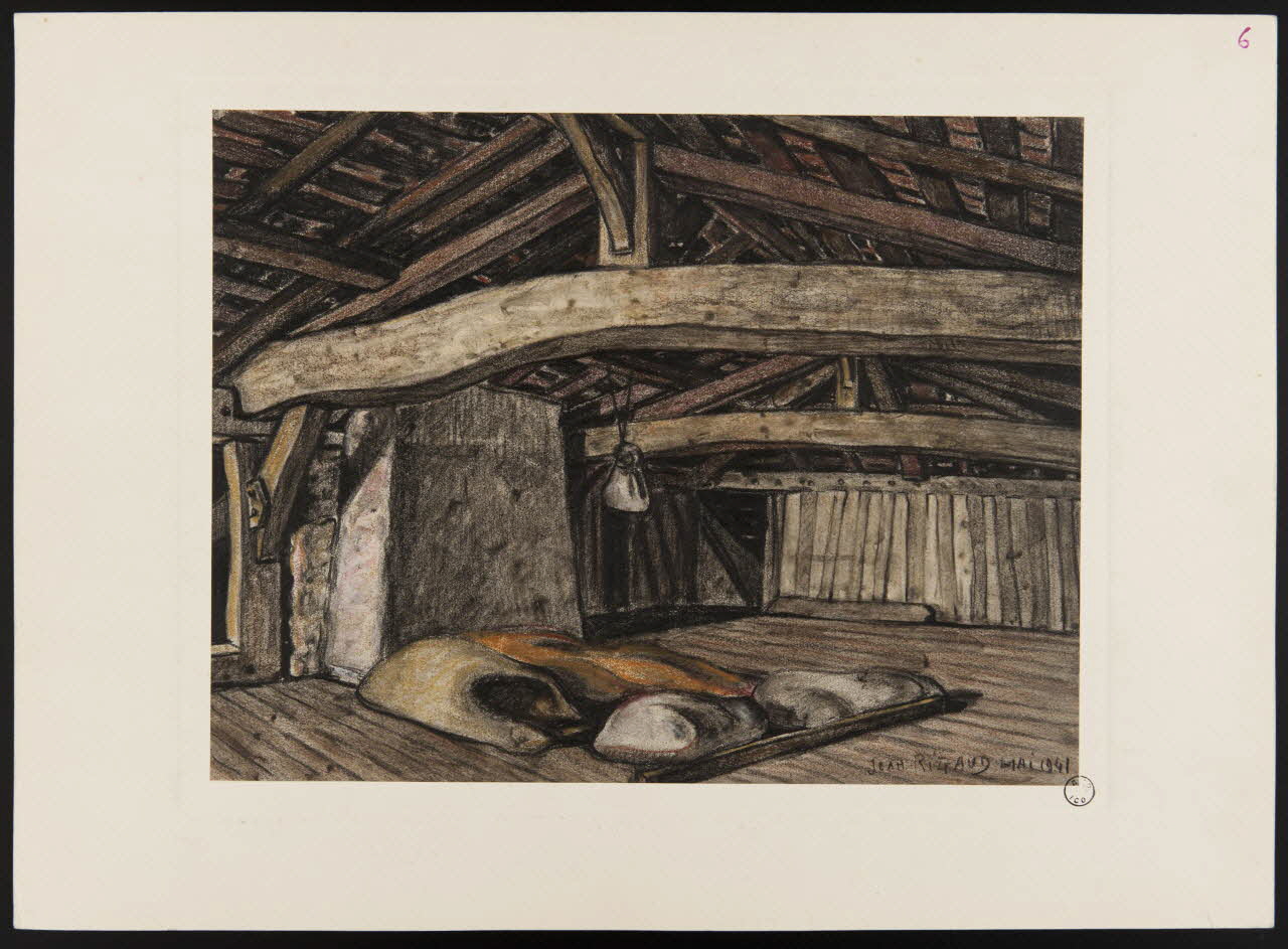 Rigaud Jean dessin Intérieur de grenier à Saint Sever 1941 D1953.15.186 Photo