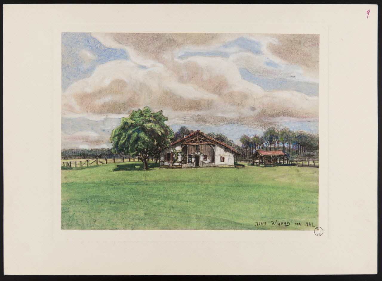 Rigaud Jean dessin Ferme à Saint-Sever-Luxey 1941 D1953.15.189 Photo