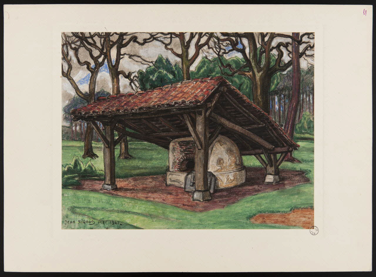 Rigaud Jean dessin Four sous abri dans les Landes 1941 D1953.15.191 Photo