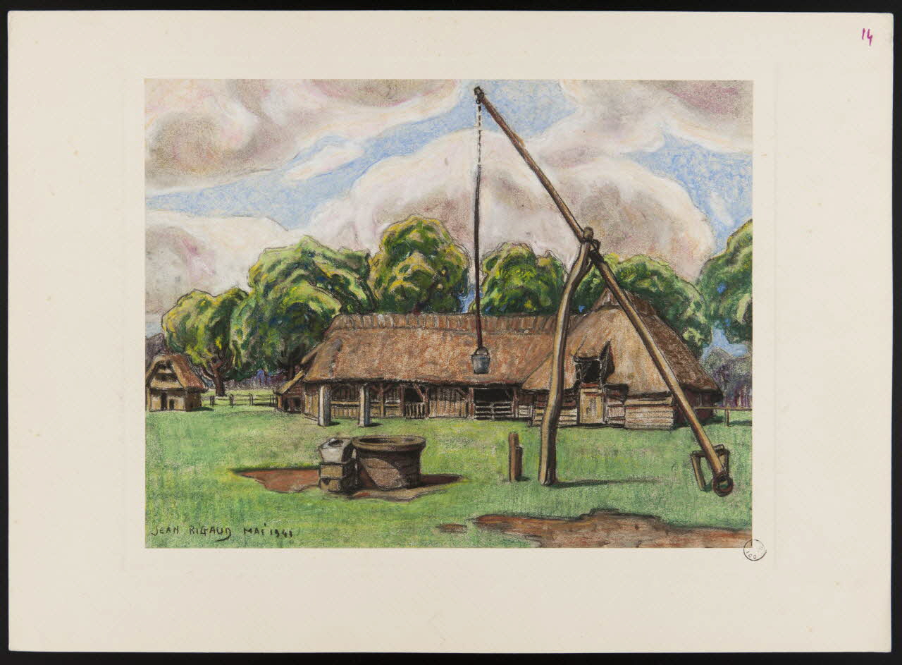 Rigaud Jean dessin Bergerie à Lencouacq, Landes 1941 D1953.15.194 Photo