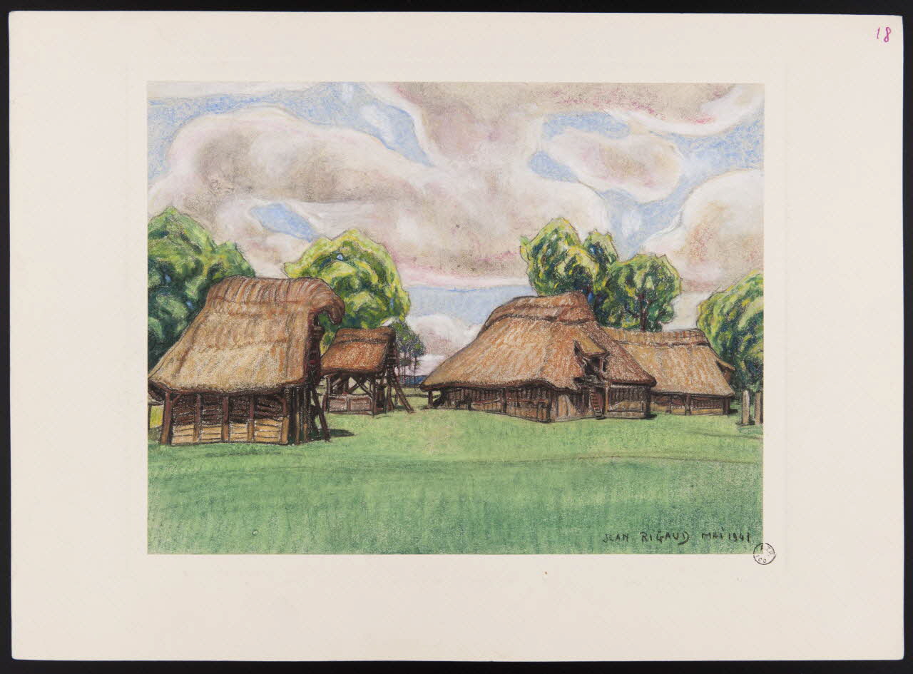 Rigaud Jean dessin Etables et fermes de Lencouacq 1941 D1953.15.198 Photo