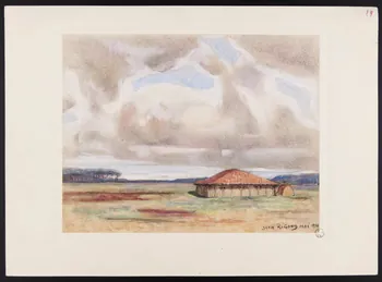 Rigaud Jean dessin Hangar dans les Landes 1941 D1953.15.199  Photo