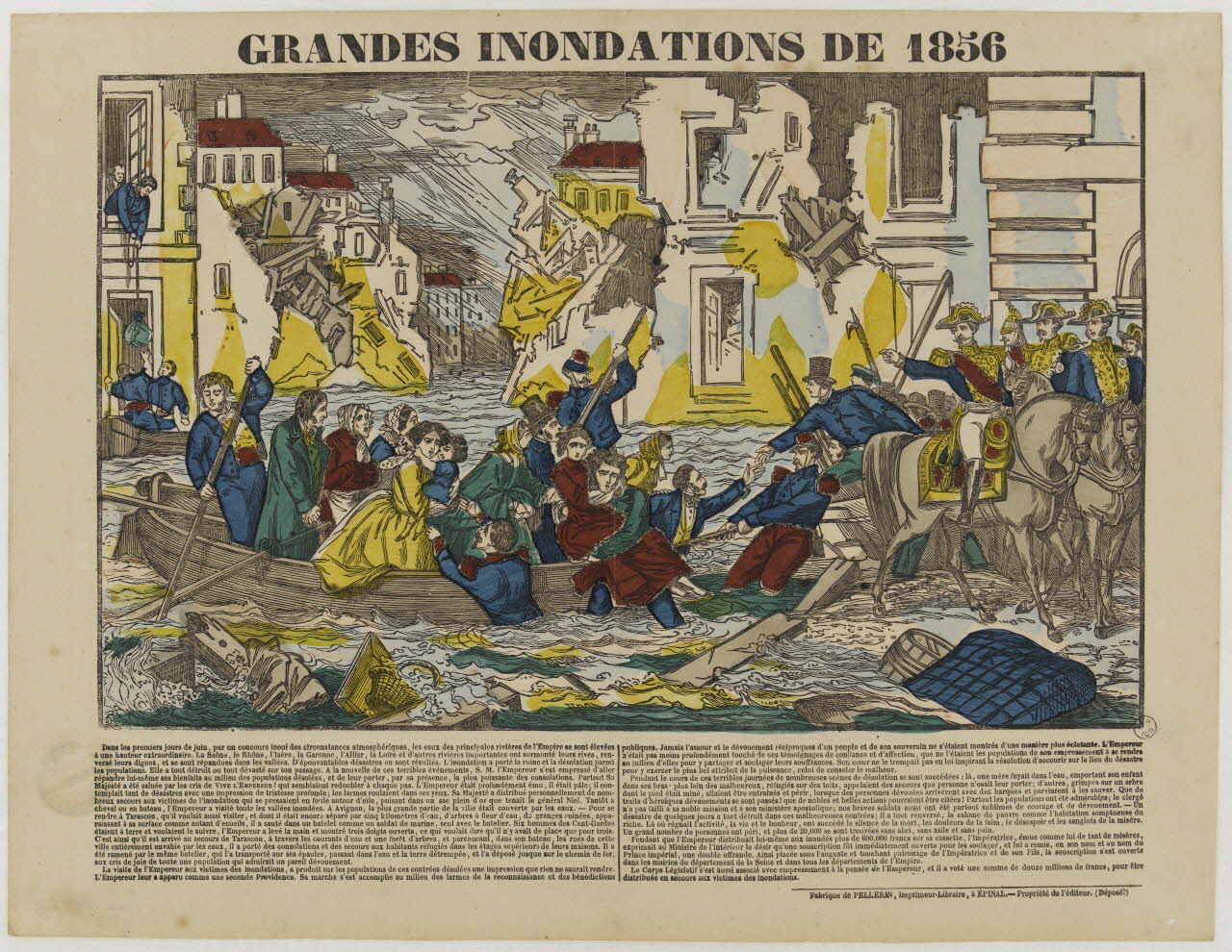estampe GRANDES INONDATIONS DE 1856 1953.86.4812 Photo RMN-Grand Palais (Mucem)