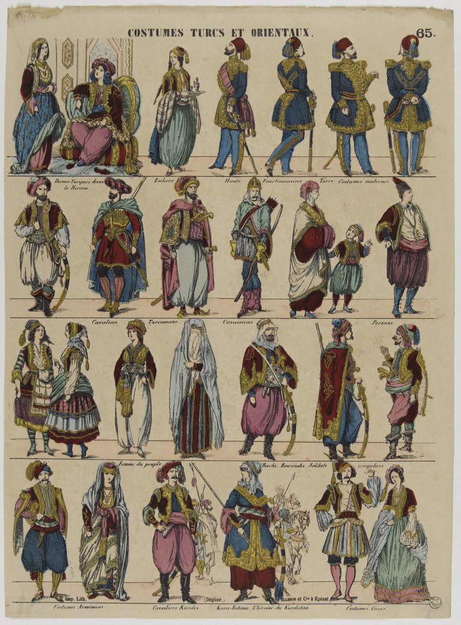 estampe COSTUMES TURCS ET ORIENTAUX. 1953.86.4915 Photo RMN-Grand Palais (Mucem)