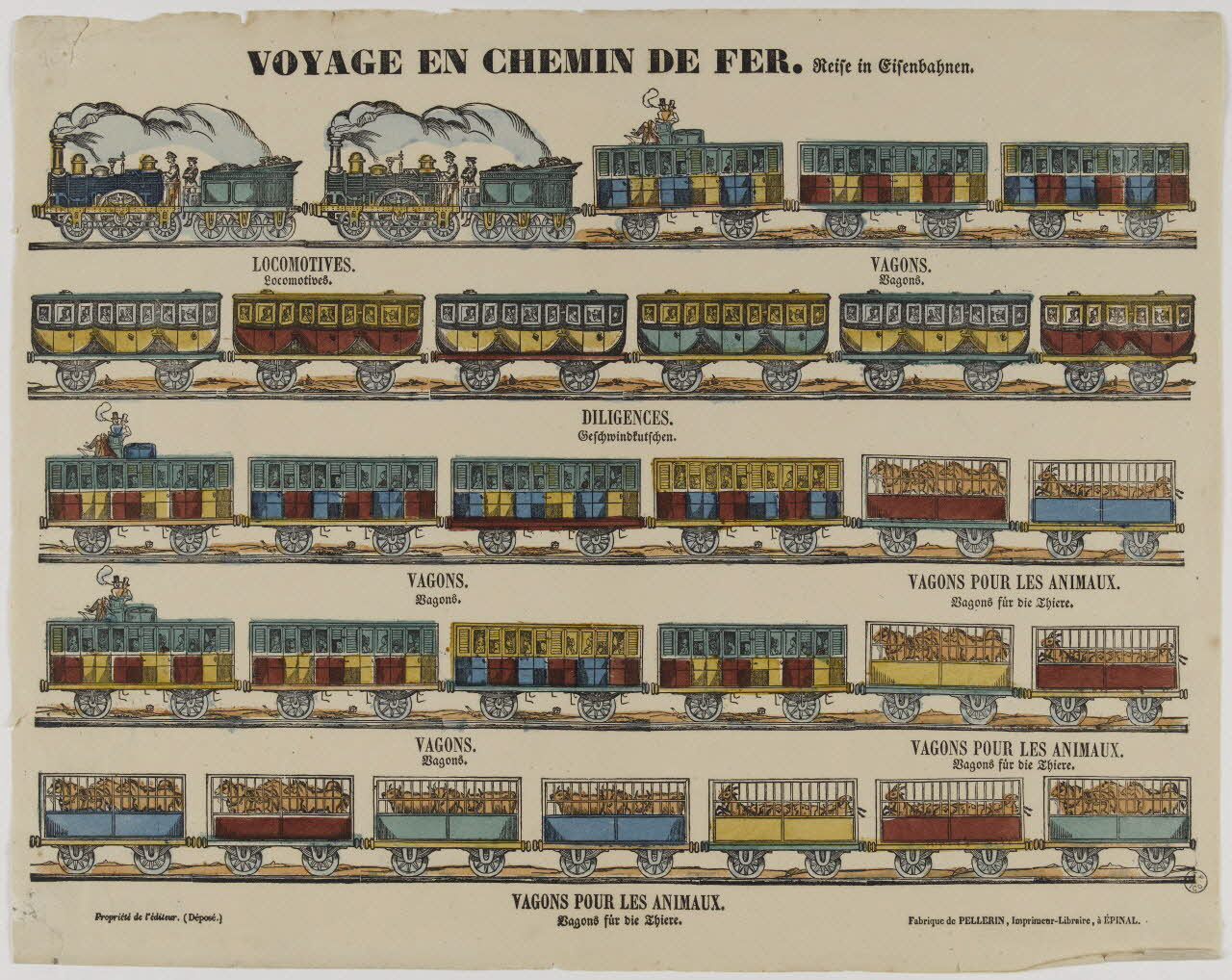 estampe VOYAGE EN CHEMIN DE FER. 1953.86.5035 Photo RMN-Grand Palais (Mucem)