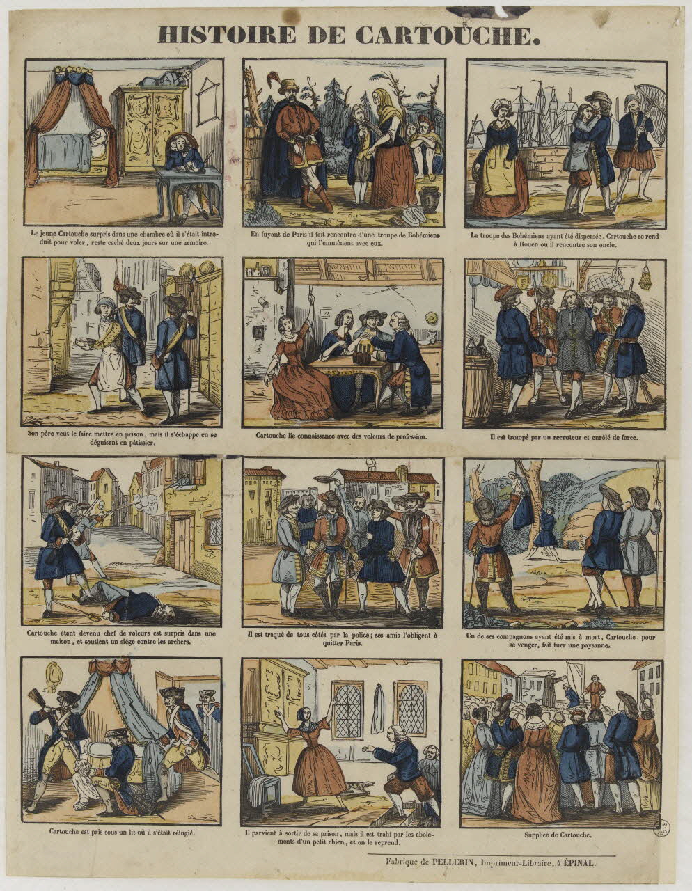 Pellerin à compartiments (3 x 4) HISTOIRE DE CARTOUCHE. Lorraine, France 1835-1845 1953.86.5099 Photo RMN-Grand Palais (Mucem)