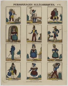estampe PERSONNAGES ALLEGORIQUES. 1953.86.5128 Photo RMN-Grand Palais (Mucem)