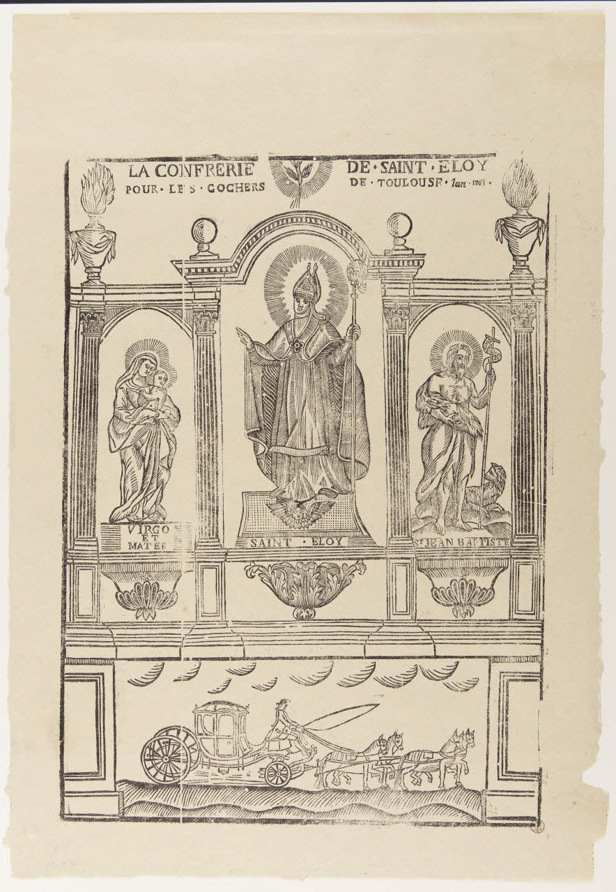 image de confrérie LA CONFRERIE DE SAINT ELOY  POUR LES COCHERS DE TOULOUSE L'AN 1763 Toulouse 1952 1953.24.1 Photo