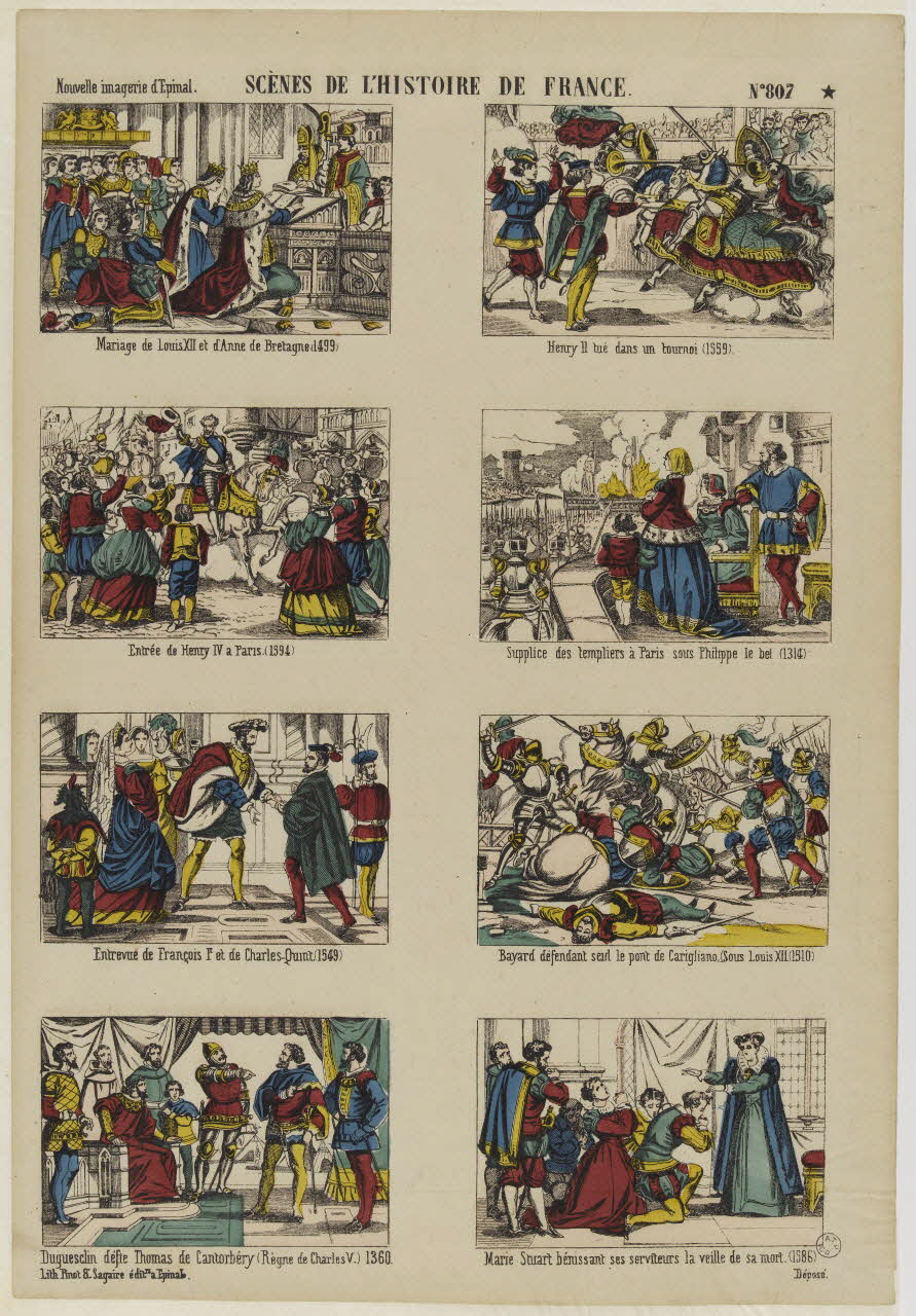 estampe SCENES DE L'HISTOIRE DE FRANCE. 1947.64.12 Photo RMN-Grand Palais (Mucem)