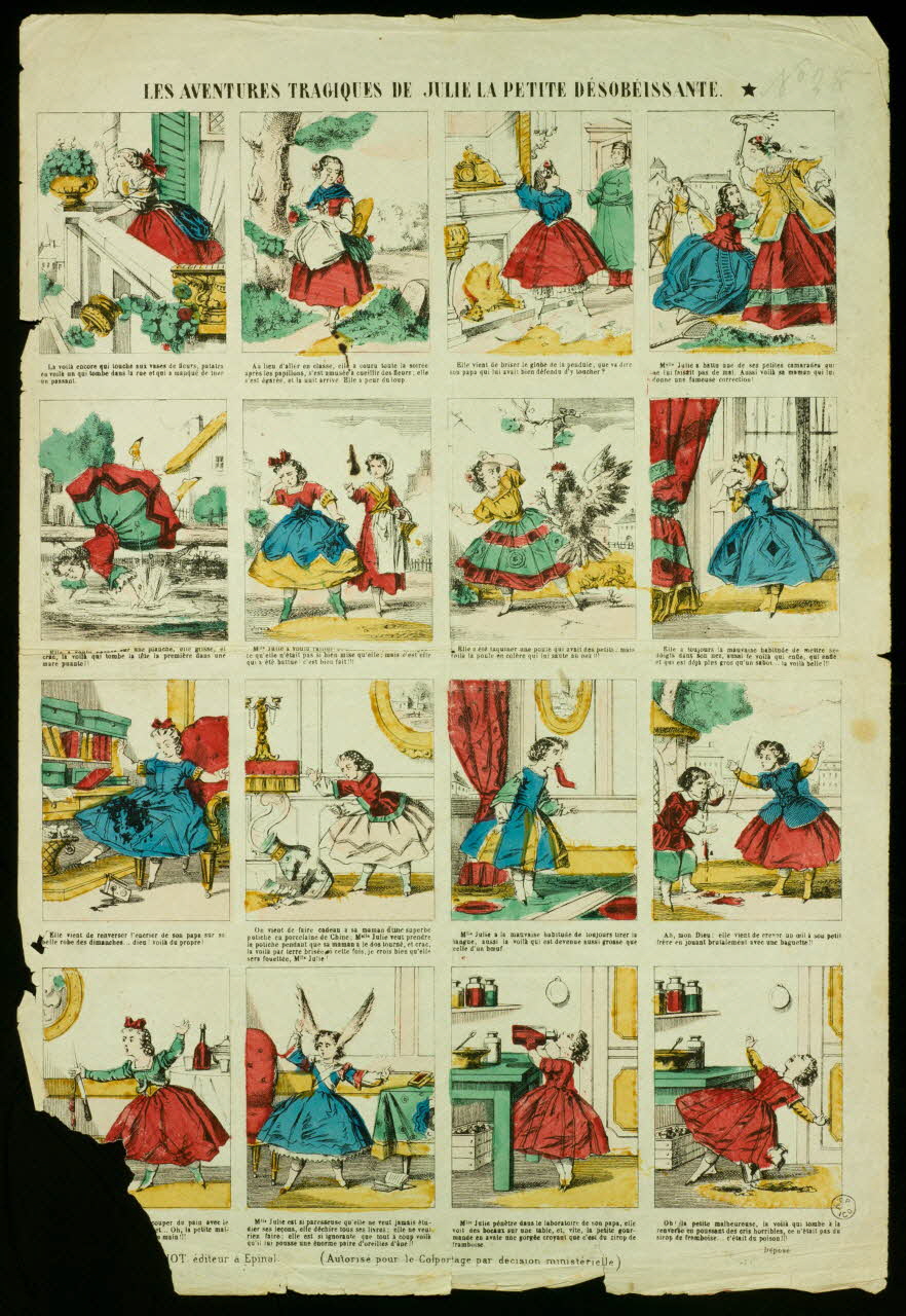estampe LES AVENTURES TRAGIQUES DE JULIE LA PETITE DESOBEISSANTE. 1953.41.128 Photo