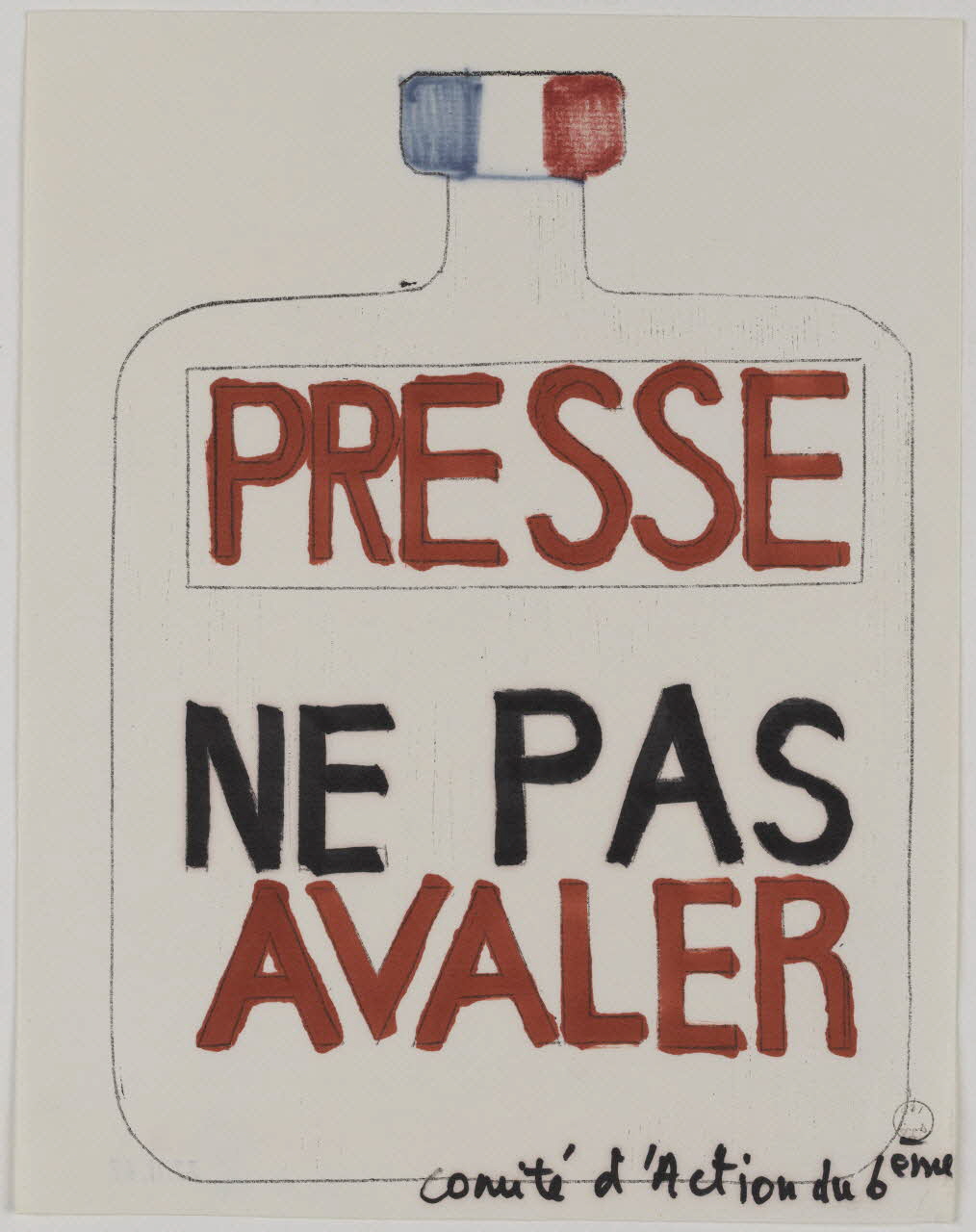 affiche PRESSE  NE PAS  AVALER Paris 1968 1972.11.67 Photo RMN-Grand Palais (Mucem)