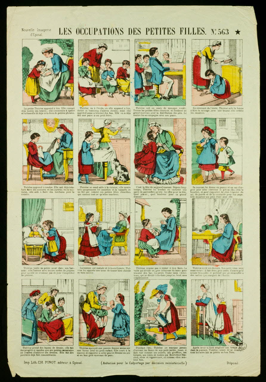 estampe LES OCCUPATIONS DES PETITES FILLES. 1953.41.130 Photo